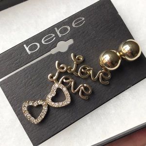 Bebe three piece earring set!